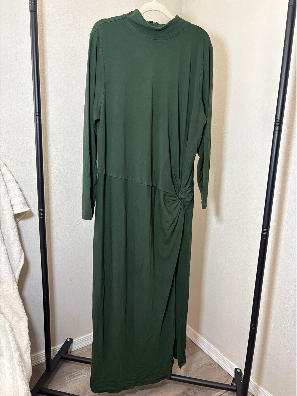 Studio Park Women's Long Sleeve Maxi Dress Green Size XLP